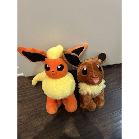 Pokemon Build A Bear Lot Flareon Eevee - Picture 1 of 9